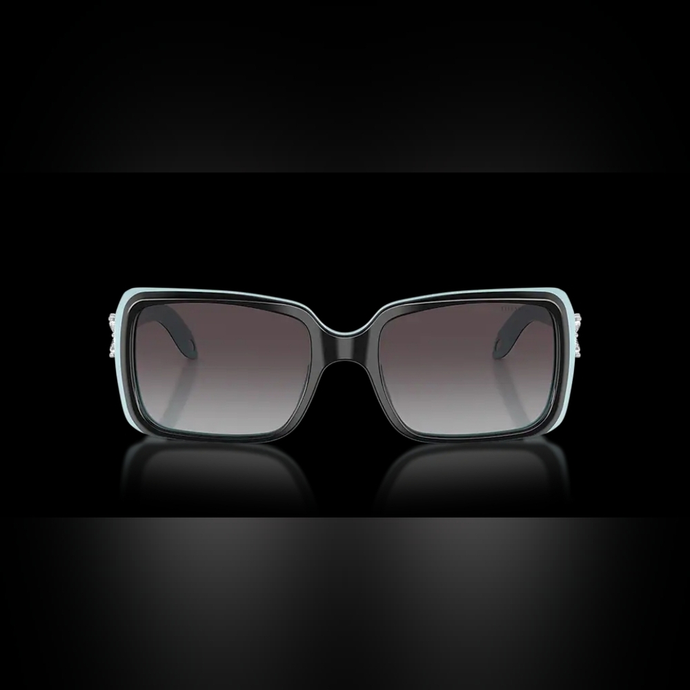 BNIB Tiffany & Co. 80553C Rectangle Sunglasses Top Black Azure PRESCIPTION - Picture 12 of 16